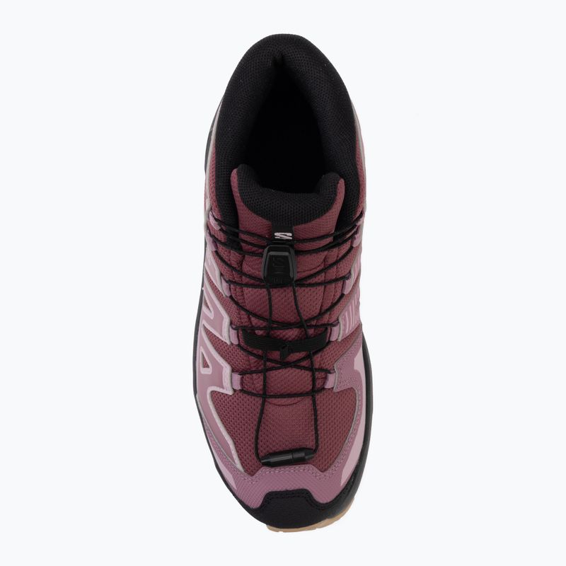 Vaikiški turistiniai batai Salomon XA Pro Mid Waterproof nocturne/dusky orchid 5