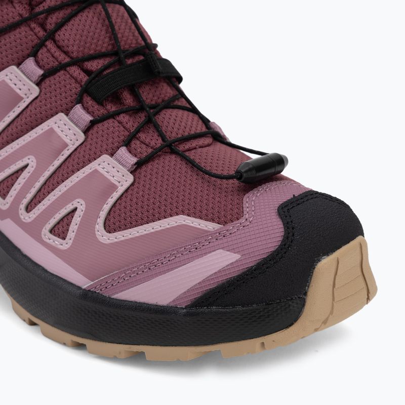 Vaikiški turistiniai batai Salomon XA Pro Mid Waterproof nocturne/dusky orchid 7