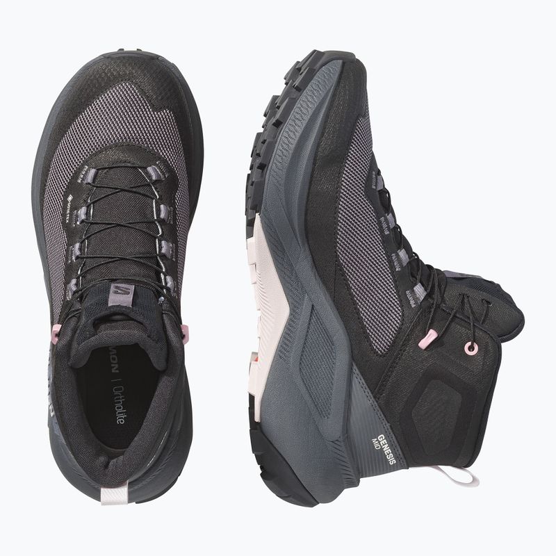 Moteriški turistiniai batai Salomon Genesis Mid GTX black/dawn pink 3