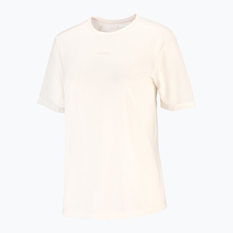 Moteriški bėgimo marškinėliai Salomon Shakeout Core GFX SS Tee whisper white/pink frosting 5