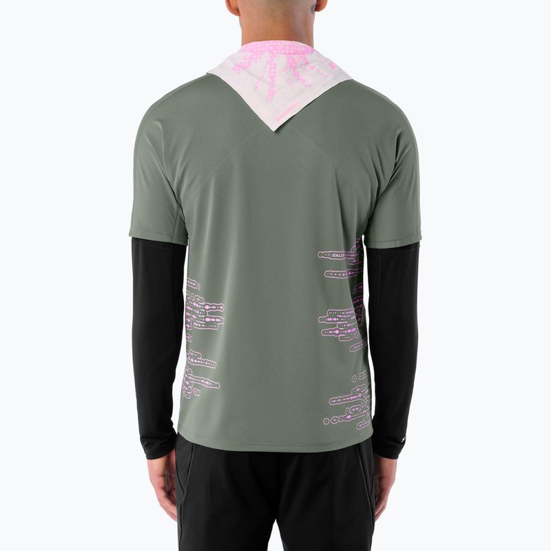 Vyriški bėgimo marškinėliai Salomon Sense Aero GFX Tee SS castor gray/pink frosting 2