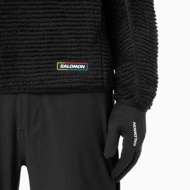 Vyriškas flisinis džemperis Salomon Thernova Fleece Hoodie deep black 5