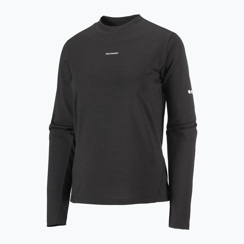 Moteriški bėgimo marškinėliai su ilgomis rankovėmis  Salomon Sense Merino Tee LS deep black 5