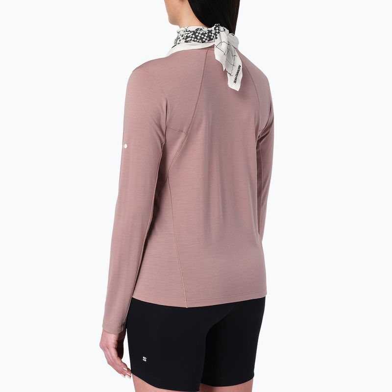 Moteriški bėgimo marškinėliai su ilgomis rankovėmis  Salomon Sense Merino Tee LS antler 2