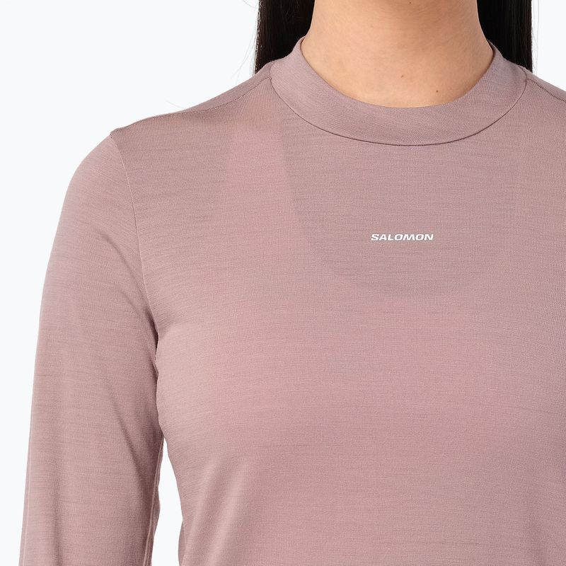 Moteriški bėgimo marškinėliai su ilgomis rankovėmis  Salomon Sense Merino Tee LS antler 3