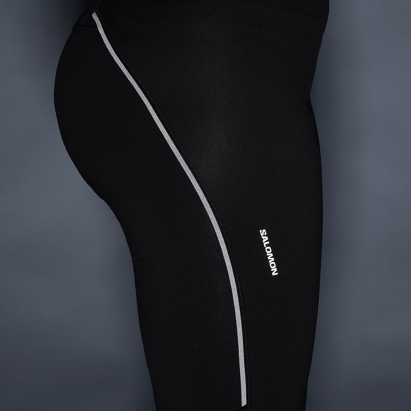 Moteriškos bėgimo tamprės Salomon Sense Softshell Tights deep black 6