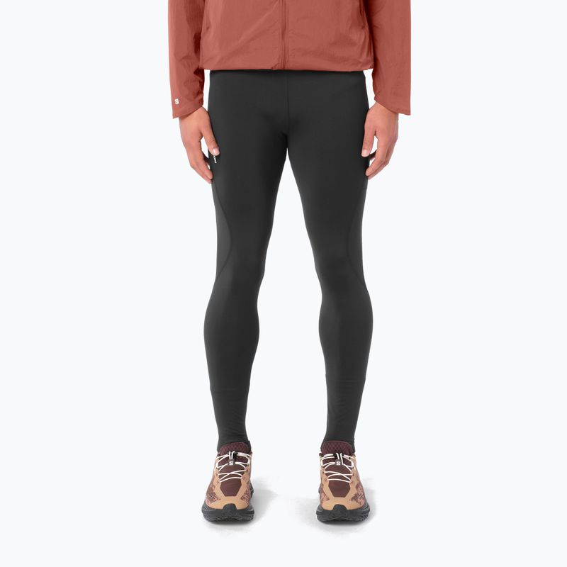 Vyriškos bėgimo tamprės Salomon Shakeout Core Warm Tights deep black