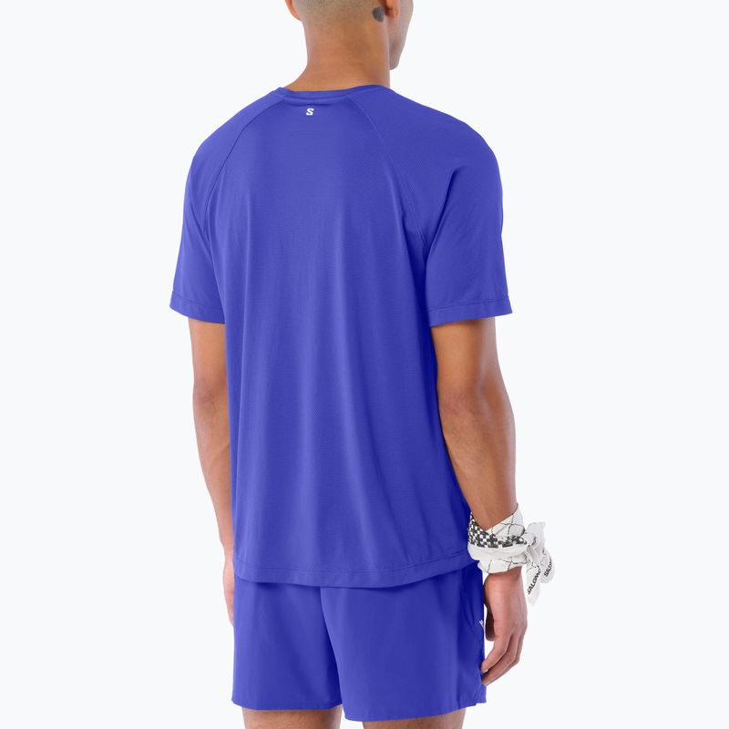 Vyriški bėgimo marškinėliai Salomon Shakeout Core SS Tee clematis blue 2