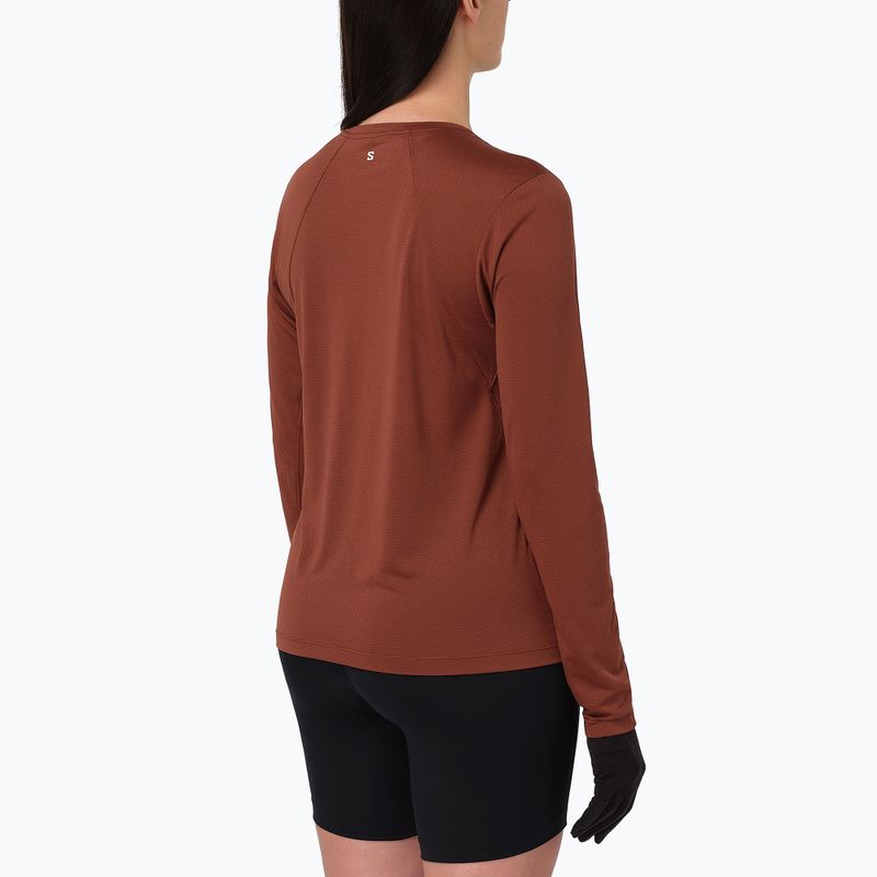 Moteriški bėgimo marškinėliai su ilgomis rankovėmis Salomon Shakeout Core LS Tee burnt umber 2