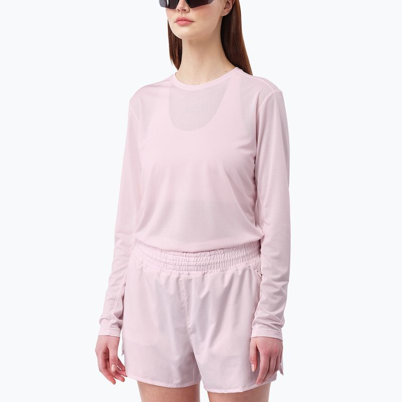 Moteriški bėgimo marškinėliai su ilgomis rankovėmis Salomon Shakeout Core LS Tee icy pink