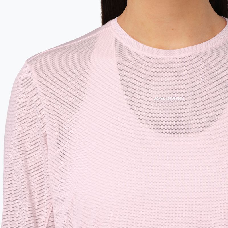 Moteriški bėgimo marškinėliai su ilgomis rankovėmis Salomon Shakeout Core LS Tee icy pink 3