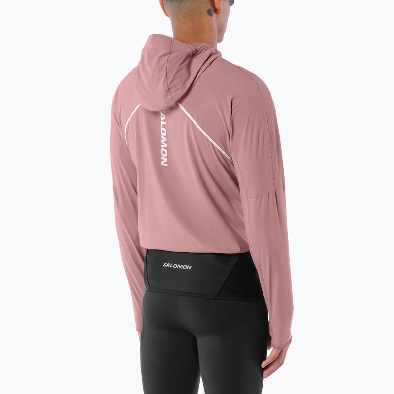 Vyriškas bėgimo džemperis Salomon Sense Aero Hybrid Half Zip Hooded antler 3