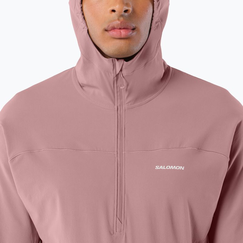 Vyriškas bėgimo džemperis Salomon Sense Aero Hybrid Half Zip Hooded antler 4