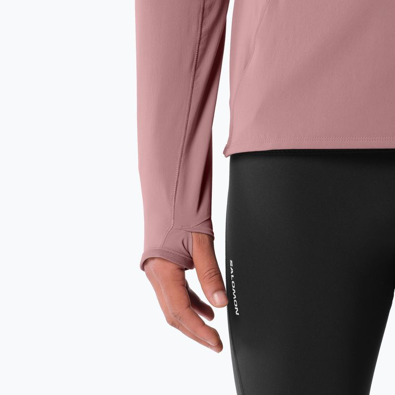 Vyriškas bėgimo džemperis Salomon Sense Aero Hybrid Half Zip Hooded antler 6