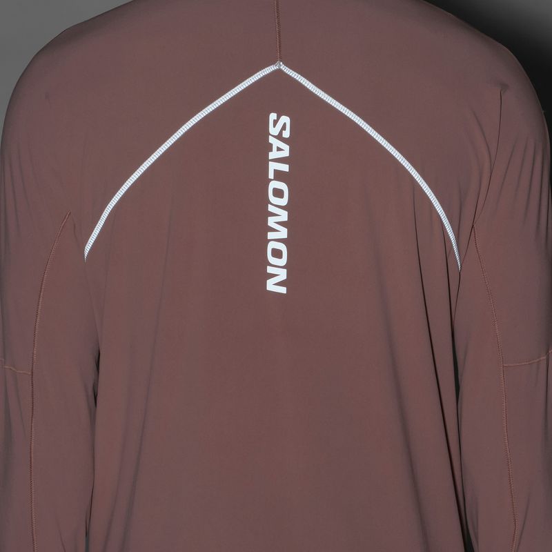 Vyriškas bėgimo džemperis Salomon Sense Aero Hybrid Half Zip Hooded antler 7
