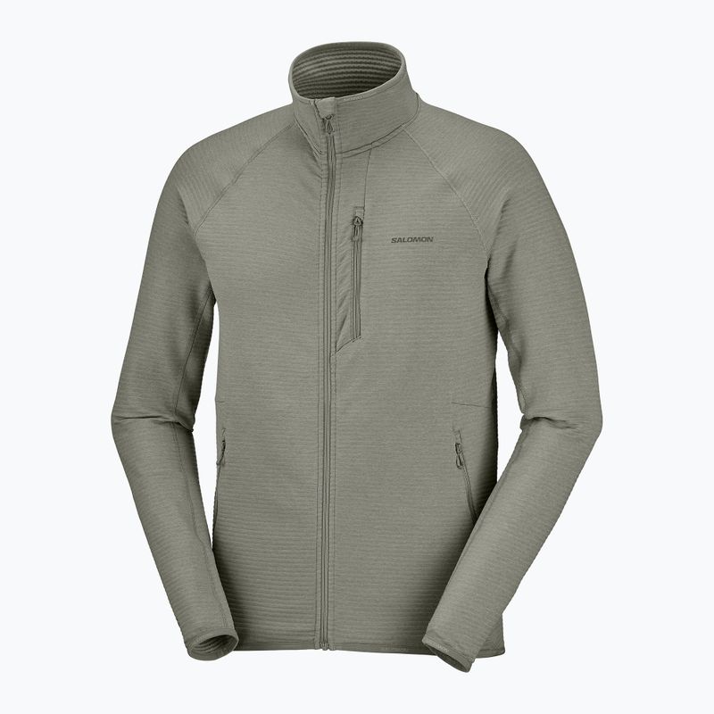 Vyriškas žygio džemperis Salomon Essential Lightwarm Full Zip castor gray 4