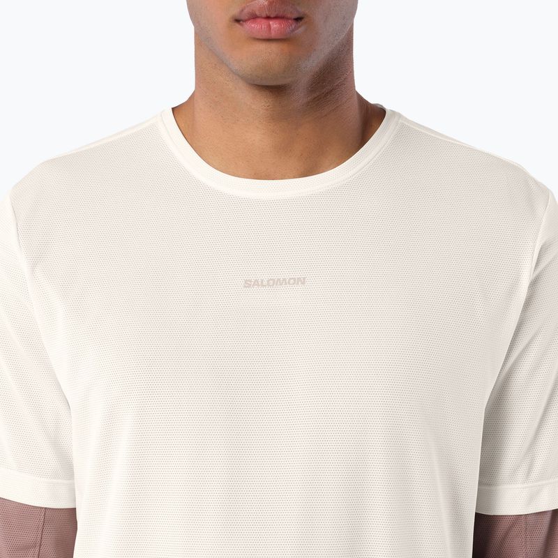 Vyriški bėgimo marškinėliai Salomon Shakeout Core GFX SS Tee whisper white/pink frosting 3