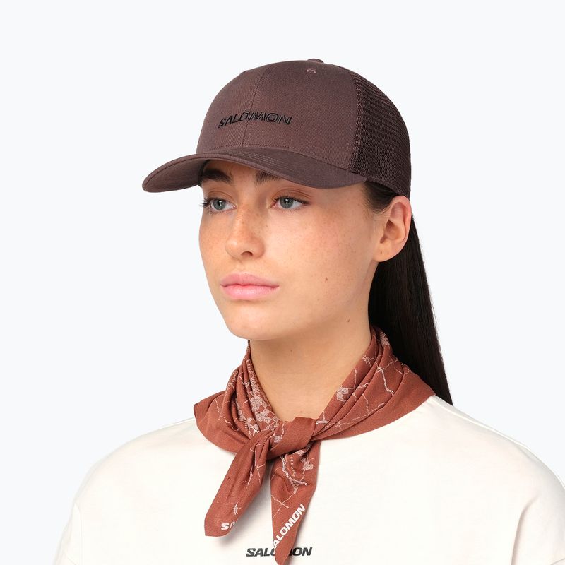 Kepurė su snapeliu Salomon Logo Trucker coffee bean 4