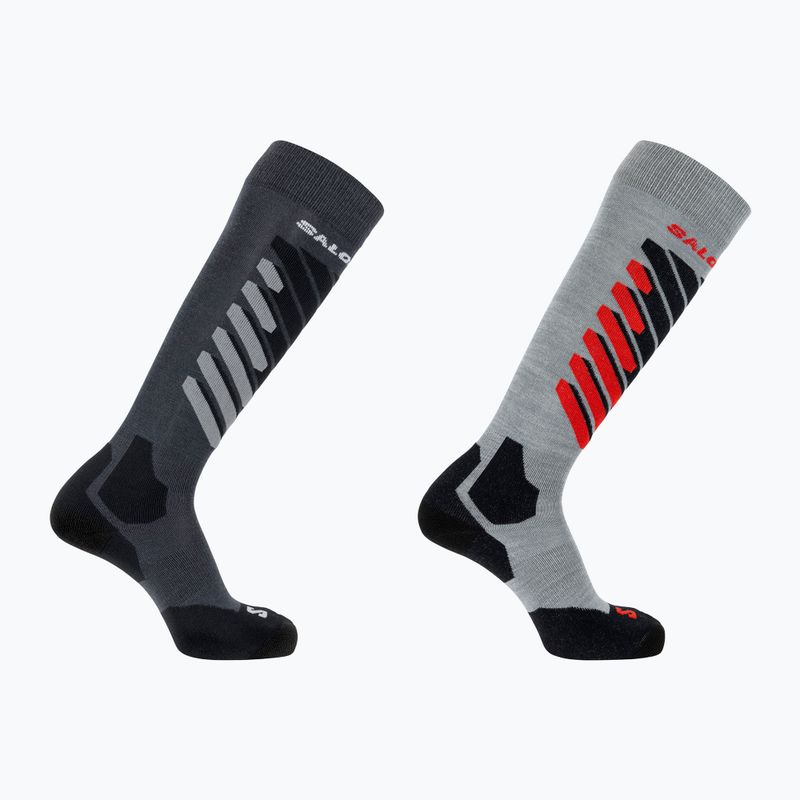 Slidinėjimo kojinės Salomon S/Access 2-Pack anthracite/light grey