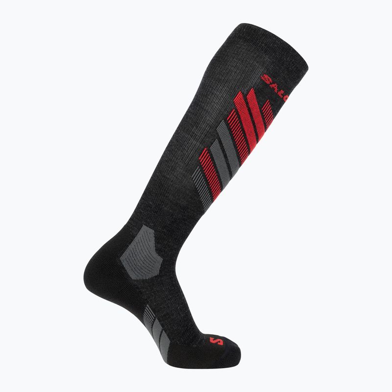 Slidinėjimo kojinės Salomon S/Max anthracite/fiery red