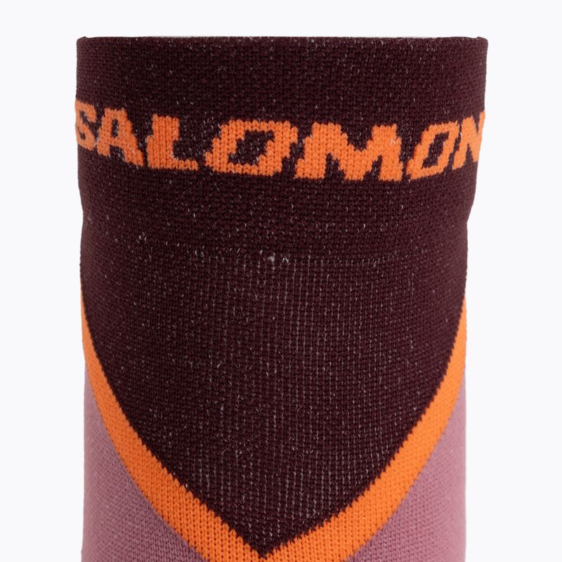 Kojinės Salomon Pulse Ankle dusky orchid/huckleberry/dragon fire 3