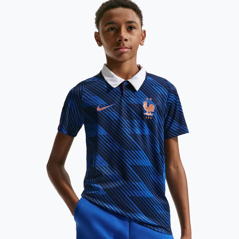 Vaikiški futbolo marškinėliai Nike FFF 2026 Stadium Home game royal/metallic copper 7
