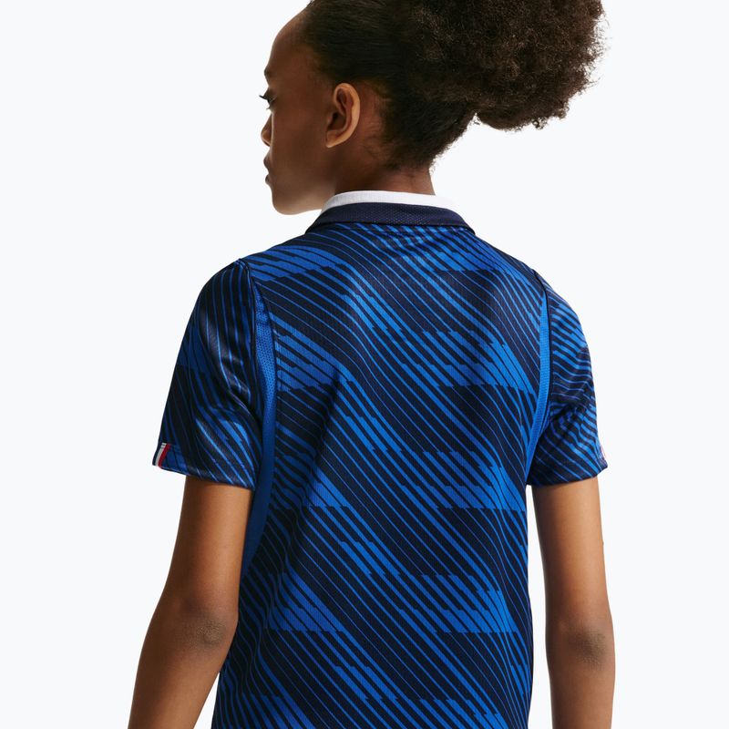 Vaikiški futbolo marškinėliai Nike FFF 2026 Stadium Home game royal/metallic copper 9