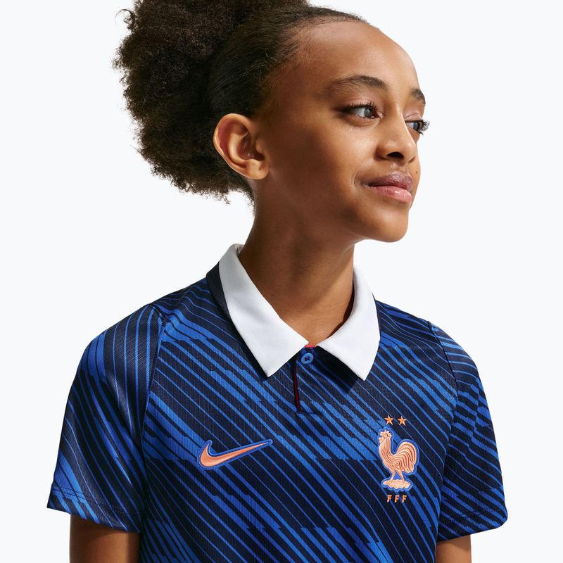 Vaikiški futbolo marškinėliai Nike FFF 2026 Stadium Home game royal/metallic copper 10