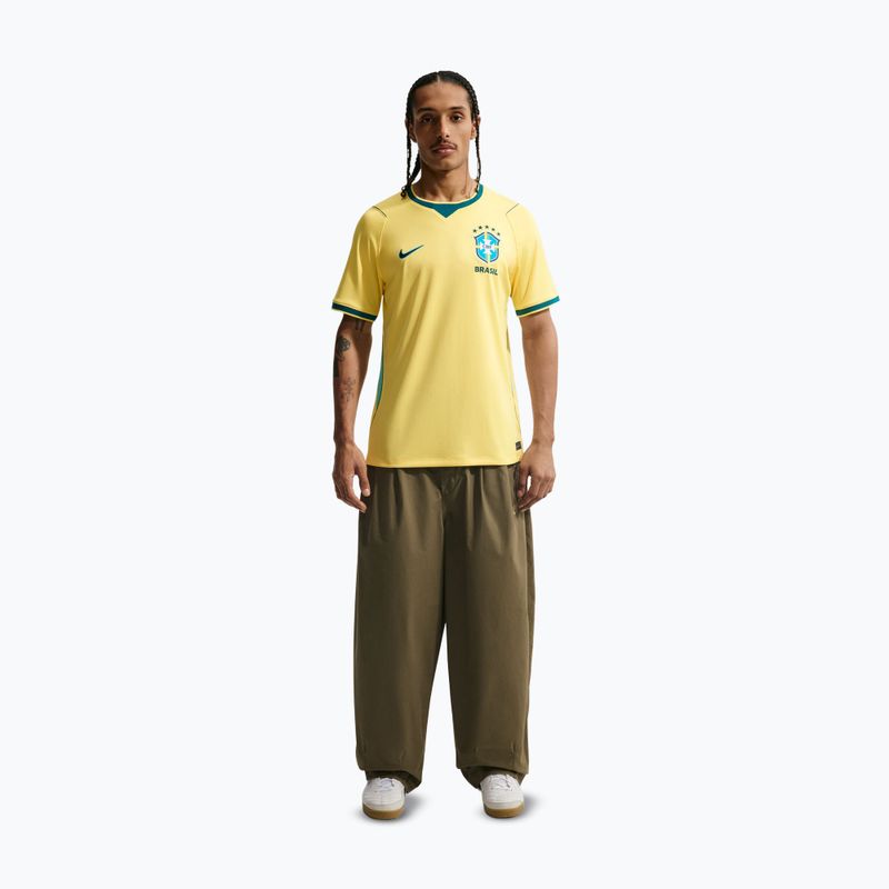 Vyriški futbolo marškinėliai Nike Brazil 2026 Stadium Home Soccer Replica canary/light menta/geode teal 2