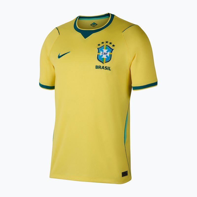 Vyriški futbolo marškinėliai Nike Brazil 2026 Stadium Home Soccer Replica canary/light menta/geode teal 7