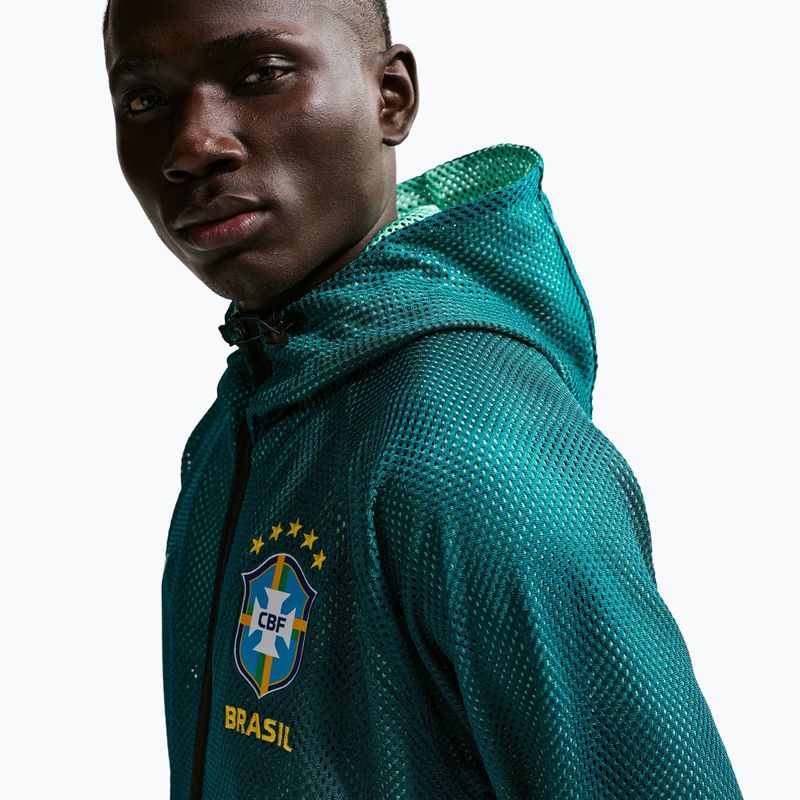 Vyriška futbolo striukė Nike Brazil Soccer Anthem geode teal/light mint/midwest gold 6