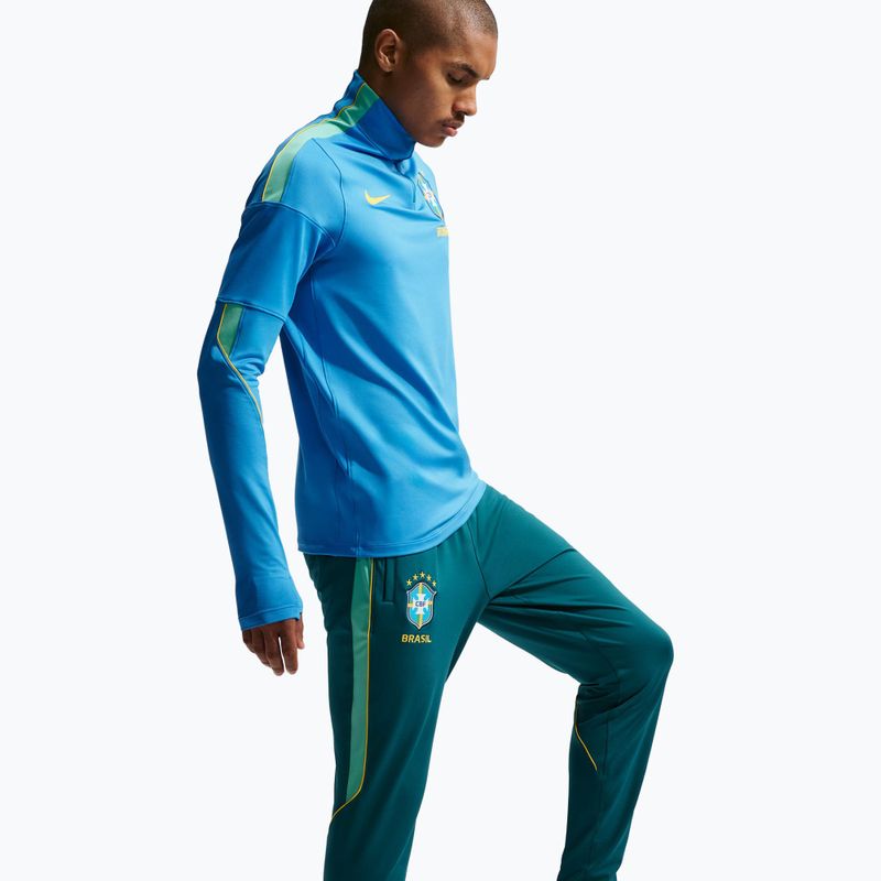 Vyriškos futbolo kelnės Nike Brazil Strike geode teal/light mint/midwest gold 4