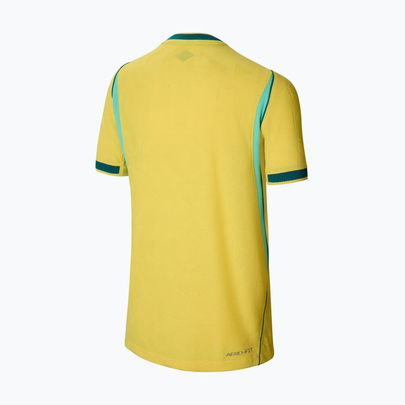 Vaikiški futbolo marškinėliai Nike Brazil 2026/27 Match Home canary/light mint/geode teal 2