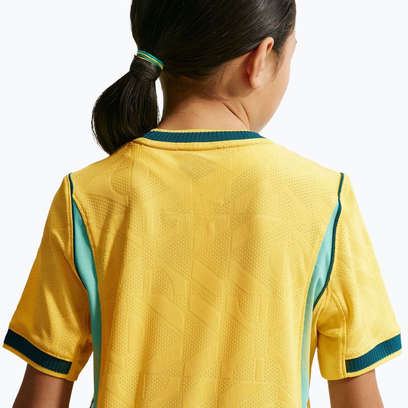 Vaikiški futbolo marškinėliai Nike Brazil 2026/27 Match Home canary/light mint/geode teal 9