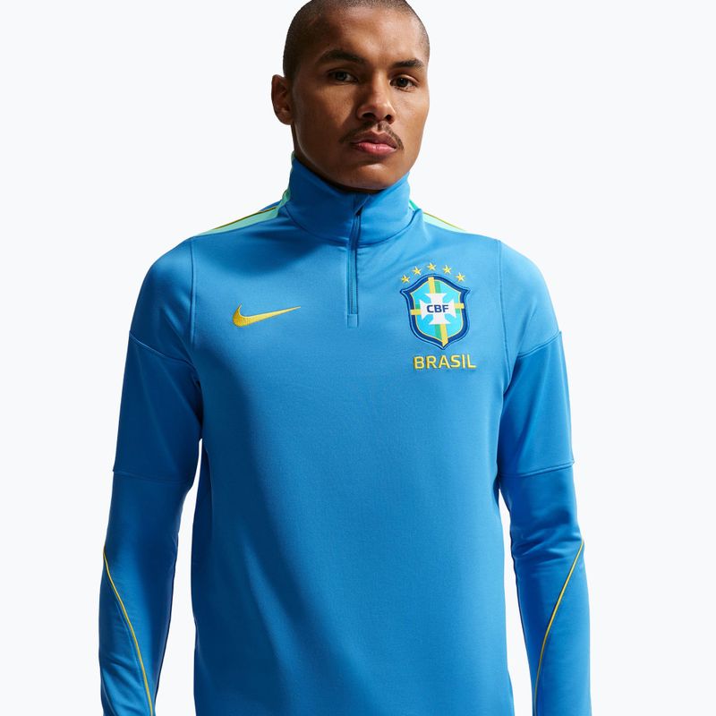 Vyriškas futbolo džemperis Nike Brazil Strike light photo blue/light menta/midwest gold 4