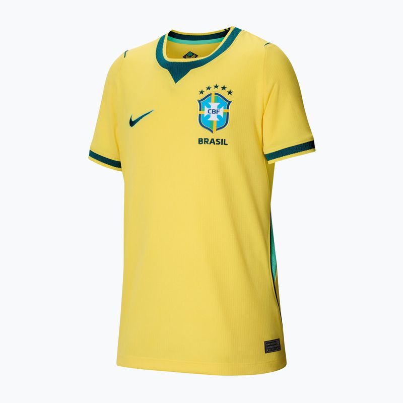 Vaikiški futbolo marškinėliai Nike Brazil 2026 Stadium Home Soccer Replica canary/light menta/geode teal 7