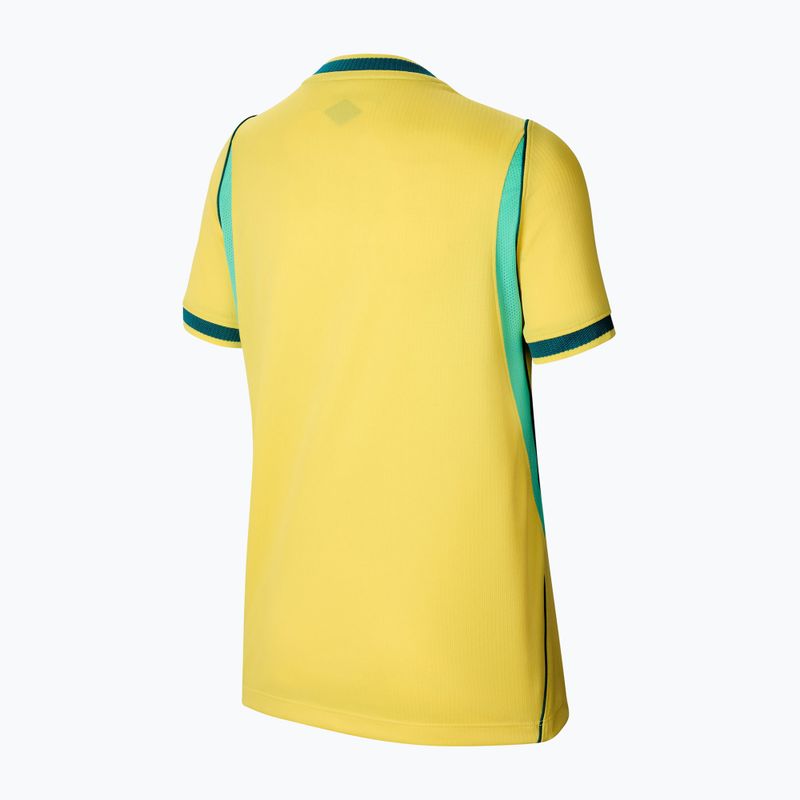 Vaikiški futbolo marškinėliai Nike Brazil 2026 Stadium Home Soccer Replica canary/light menta/geode teal 8