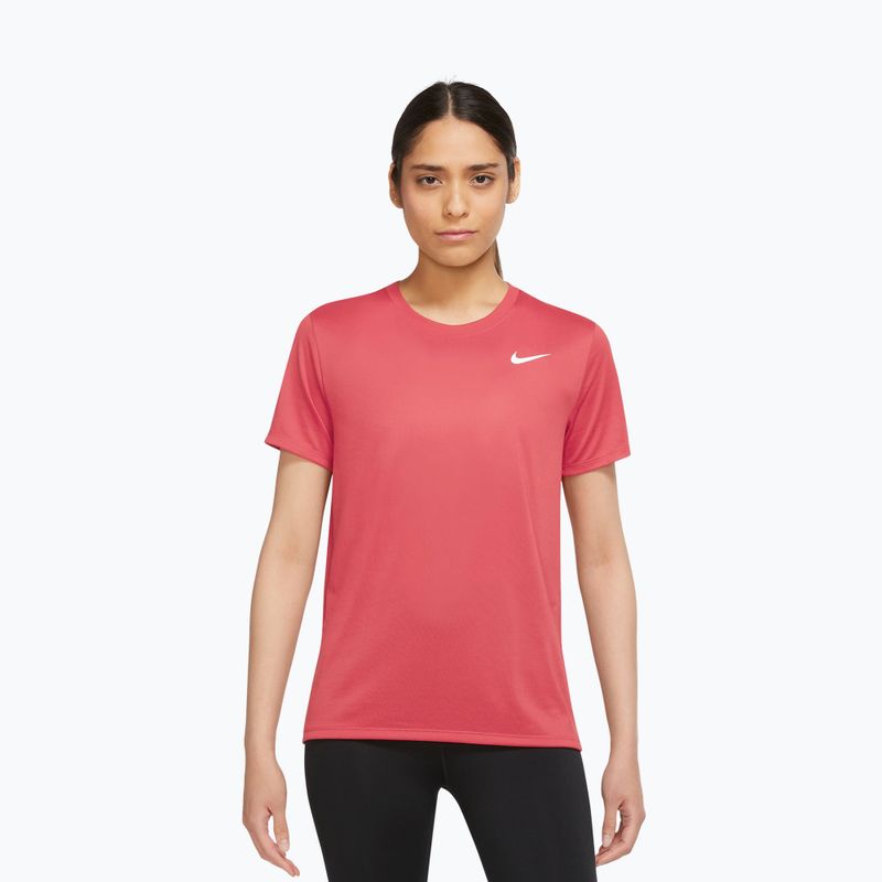Moteriški treniruočių marškinėliai Nike Dri-Fit sea coral/white