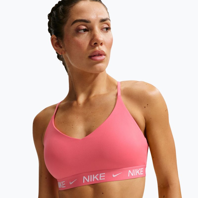 Sportinė liemenėlė Nike Dri-Fit Indy Light Support sea coral/sea coral/white 5