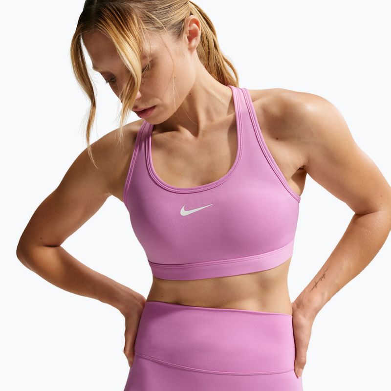 Sportinė liemenėlė Nike Swoosh Medium Support light magenta/white 5