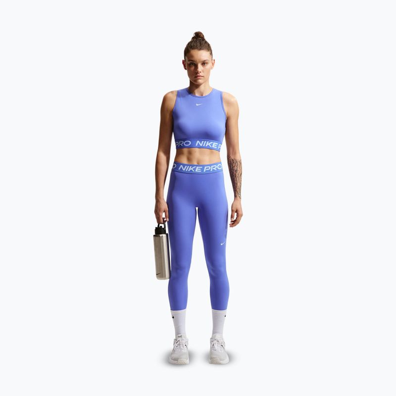 Moteriški treniruočių marškinėliai Nike Pro Dri-Fit sapphire/white 3