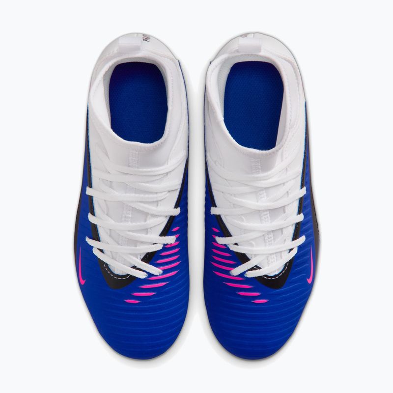 Vaikiški futbolo bateliai Nike Phantom 6 High Club FG/MG racer blue/white/pink blast 13