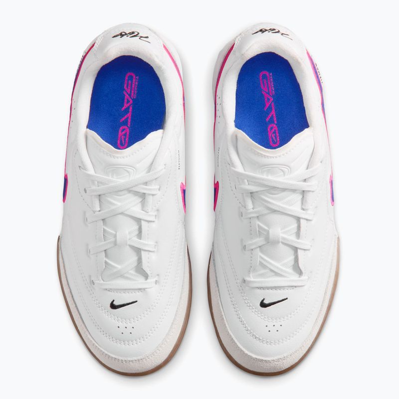 Vaikiški futbolo bateliai Nike Tiempo Streetgato Jr white/pink blast/racer blue 6