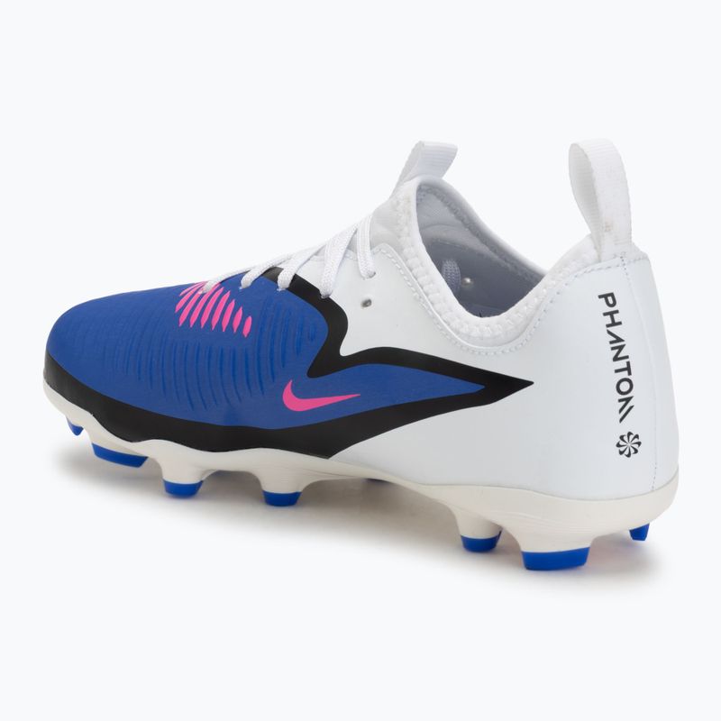 Vaikiški futbolo bateliai Nike Phantom 6 Low Academy FG/MG Jr racer blue/white/pink blast 3