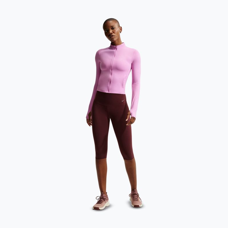 Moteriškas treninginis džemperis Nike Zenvy Dri-Fit Full Zip light magenta/white 2