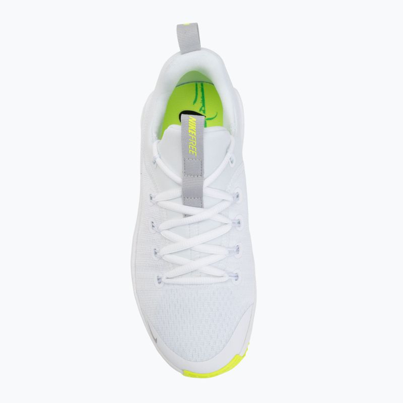 Moteriški treniruočių batai Nike Free Metcon 6 white/volt/metallic silver 5