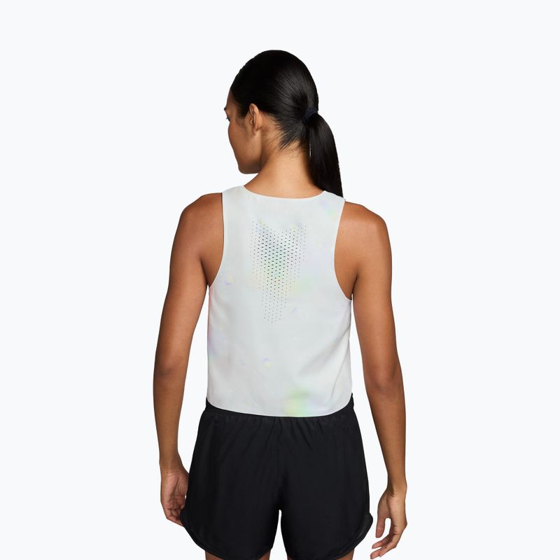 Moteriški bėgimo marškinėliai Nike AeroSwift Dri-Fit ADV Cropped Tank Top off white/black 2