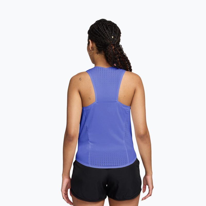Moteriški bėgimo marškinėliai Nike AeroSwift Dri-Fit ADV Singlet sapphire/black 2