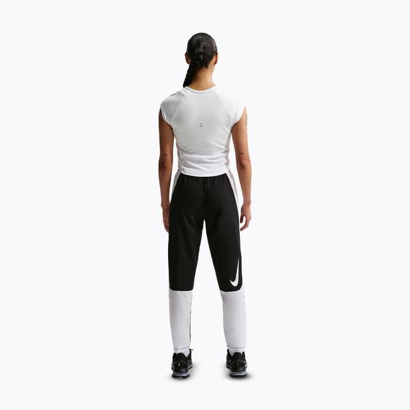 Moteriški bėgimo marškinėliai Nike Swoosh Run Dri-Fit white/photon dust/black 4