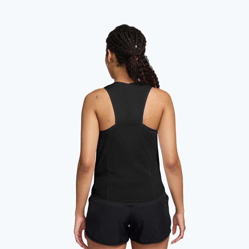 Moteriški bėgimo marškinėliai Nike AeroSwift Dri-Fit ADV Singlet black/white 2